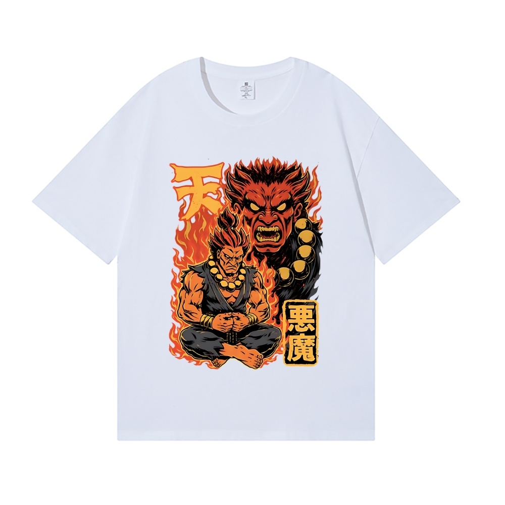 Street Fighter Demon Fight Game Master Japanese Style Classic Tee