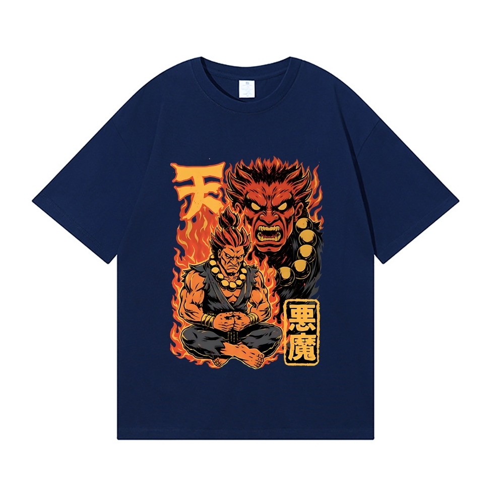 Street Fighter Demon Fight Game Master Japanese Style Classic Tee