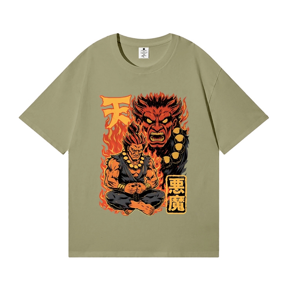 Street Fighter Demon Fight Game Master Japanese Style Classic Tee