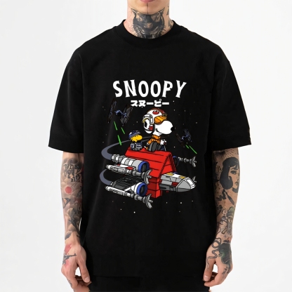 Peanuts Space Dog Japanese Style Classic Tee
