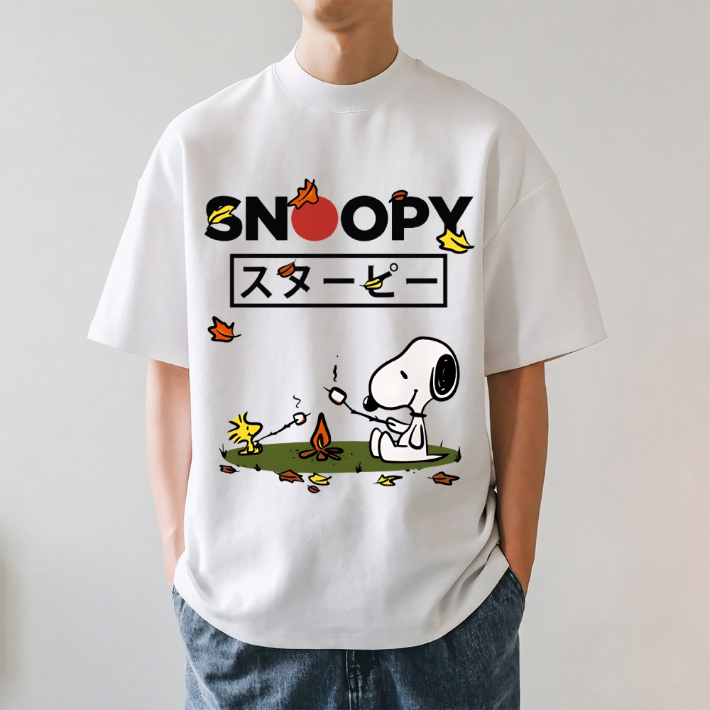 Fall Dog Peanuts Japanese Style Classic Tee