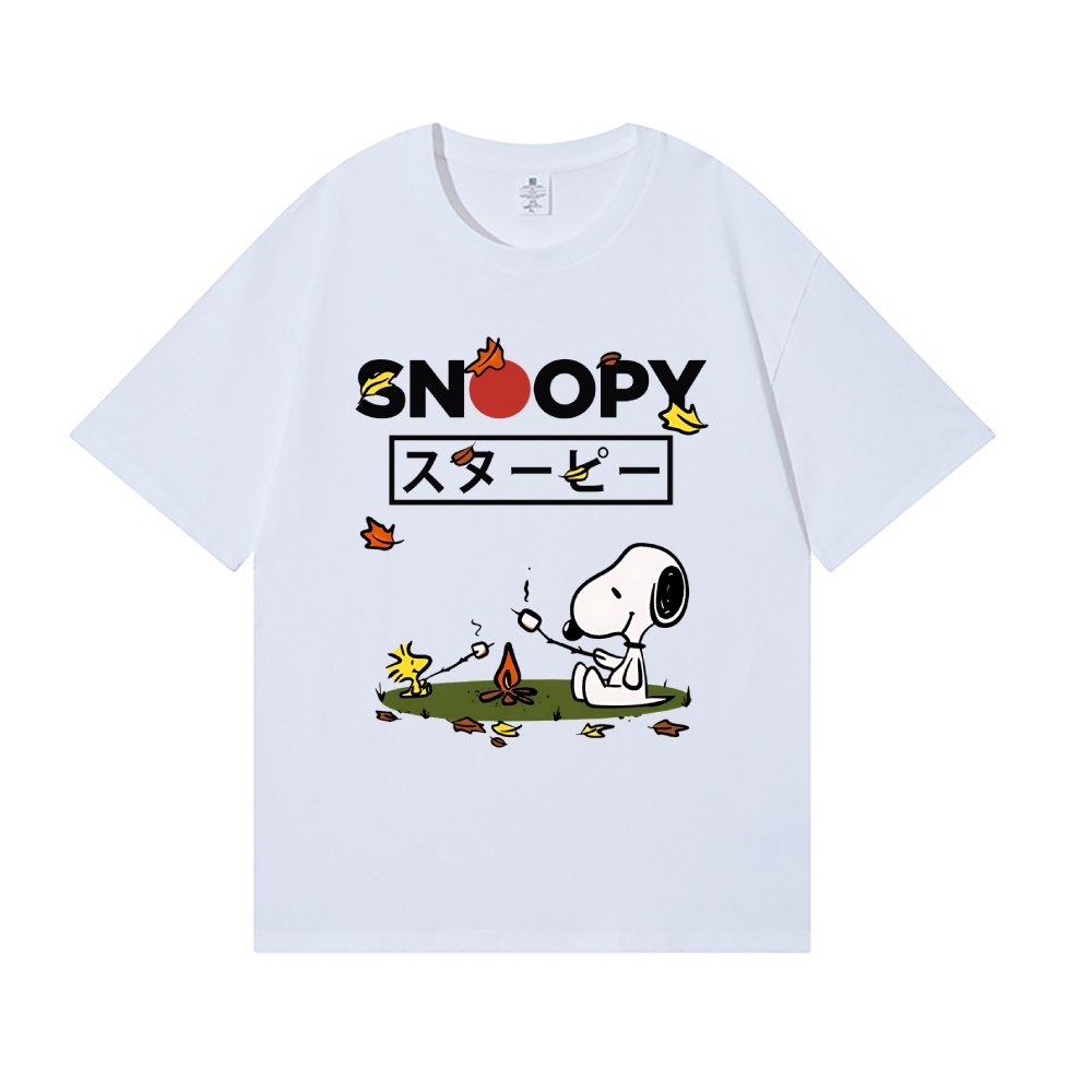 Fall Dog Peanuts Japanese Style Classic Tee