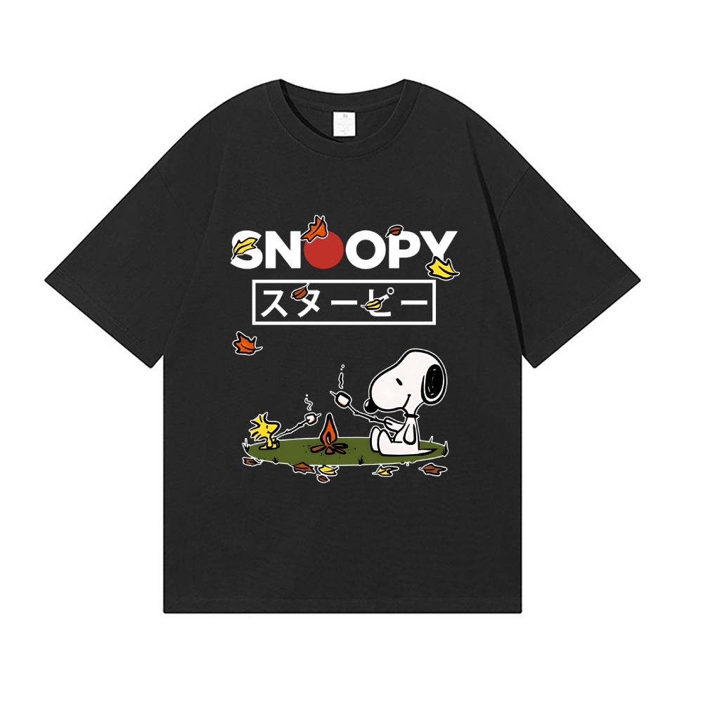 Fall Dog Peanuts Japanese Style Classic Tee