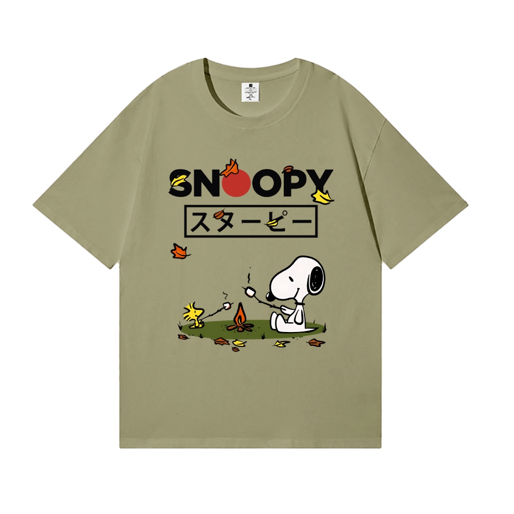 Fall Dog Peanuts Japanese Style Classic Tee