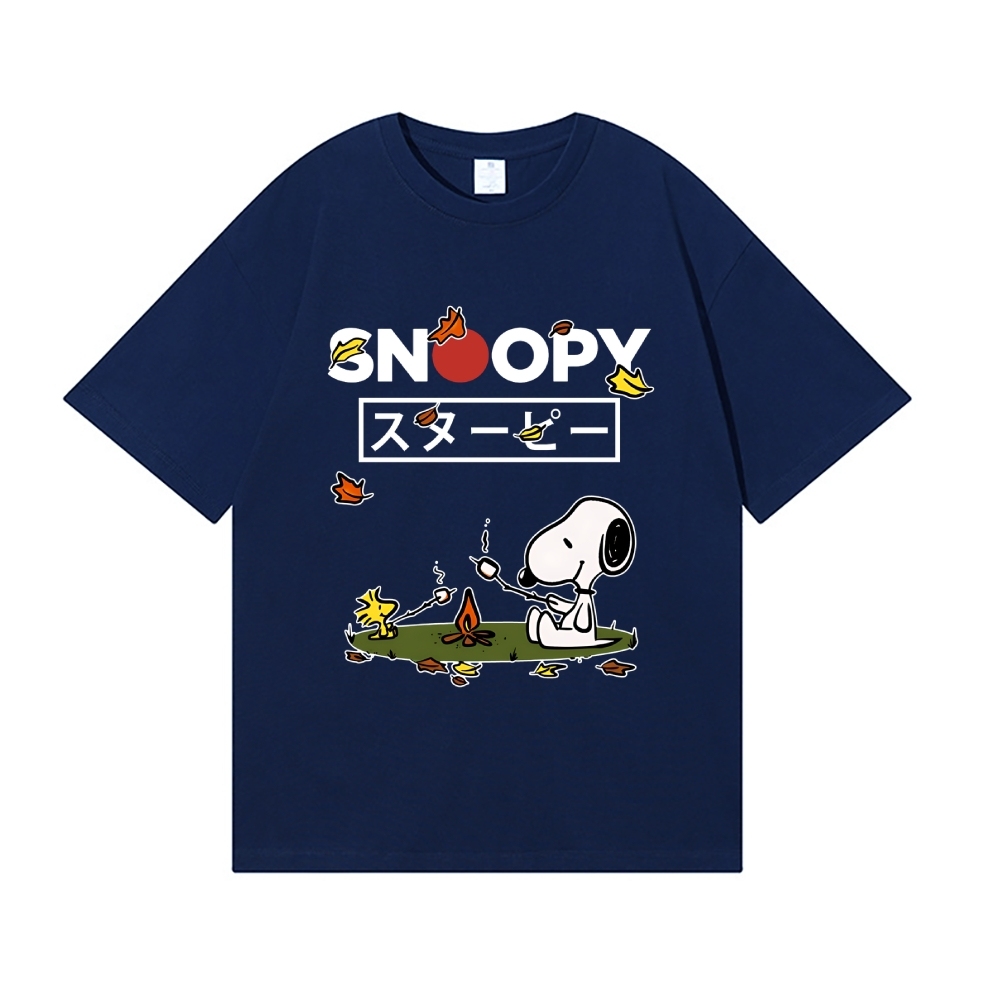 Fall Dog Peanuts Japanese Style Classic Tee