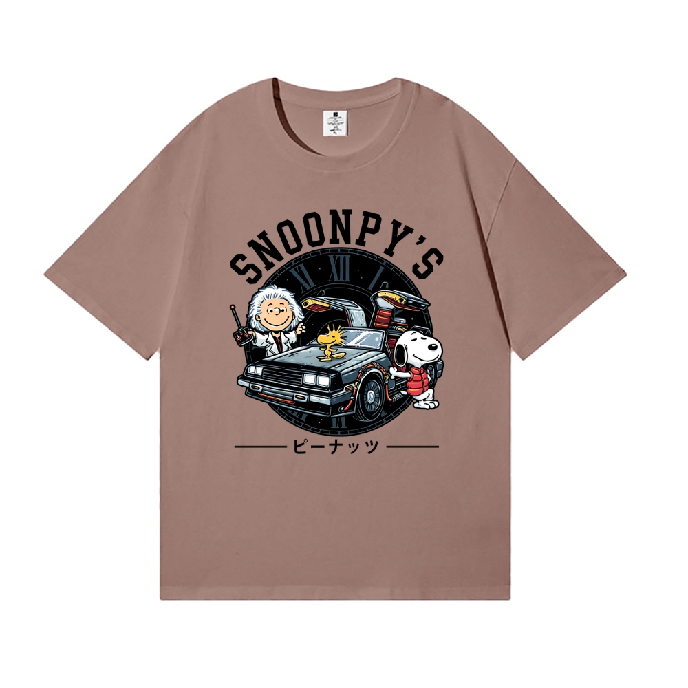 Dog Car Peanuts Japanese Style Classic Tee