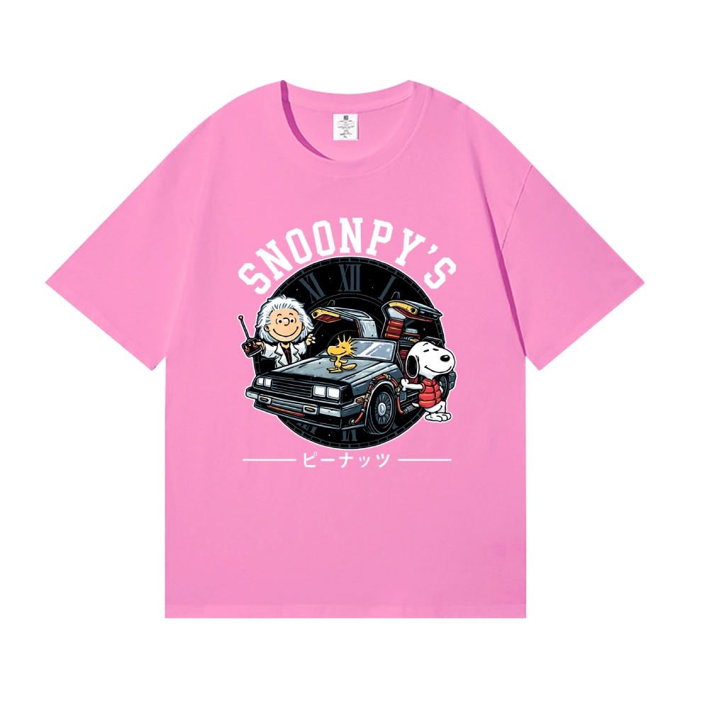 Dog Car Peanuts Japanese Style Classic Tee