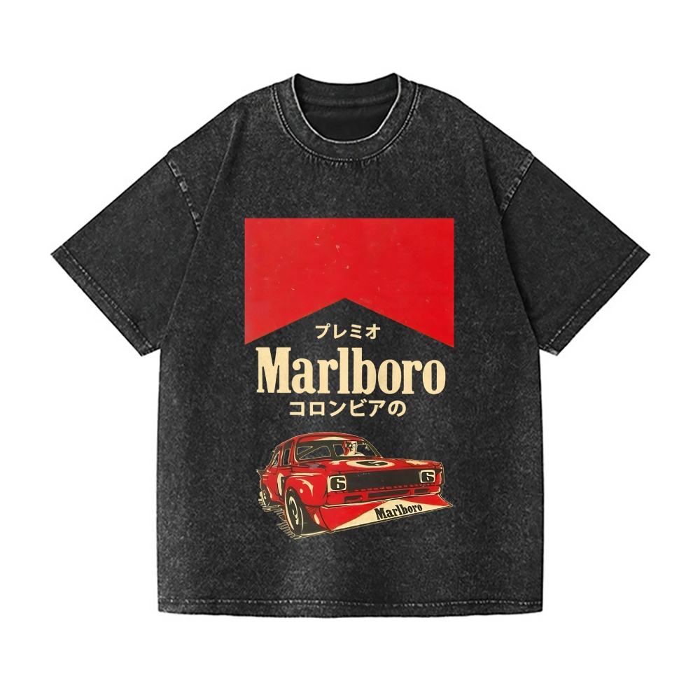 Marlboro Racing Car Vintage Wash Japanese Design T-Shirt