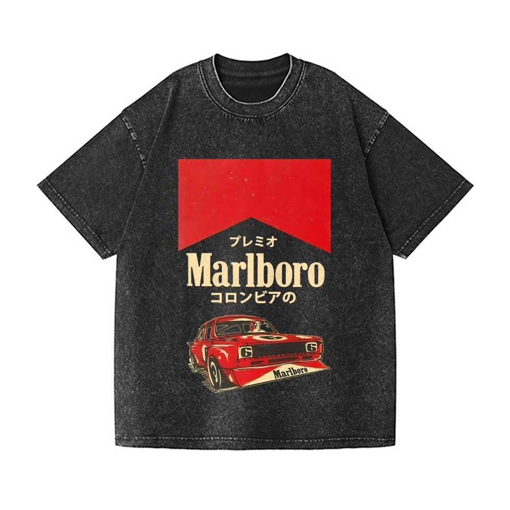 Marlboro Racing Car Vintage Wash Japanese Design T-Shirt