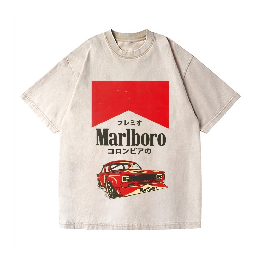 Marlboro Racing Car Vintage Wash Japanese Design T-Shirt