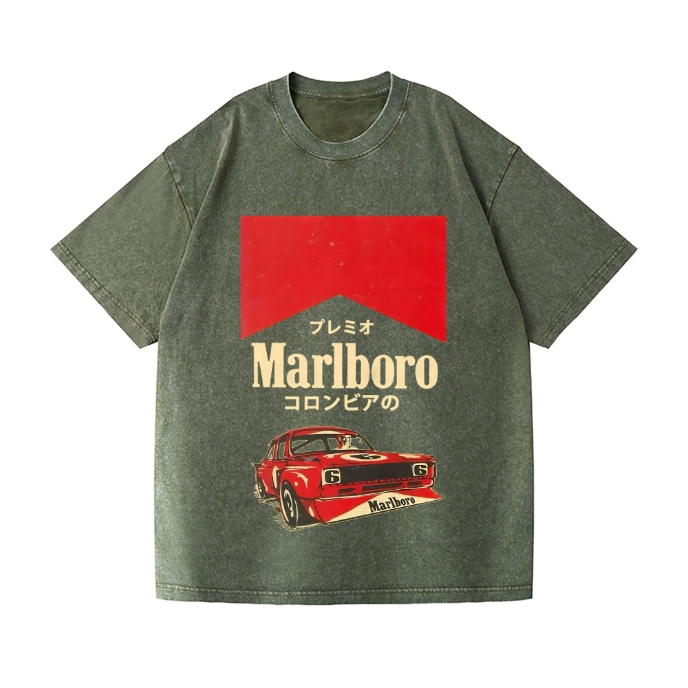 Marlboro Racing Car Vintage Wash Japanese Design T-Shirt