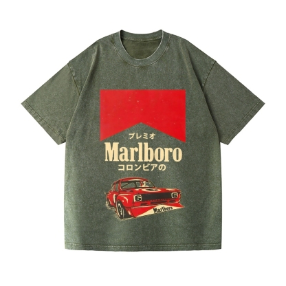 Marlboro Racing Car Vintage Wash Japanese Design T-Shirt