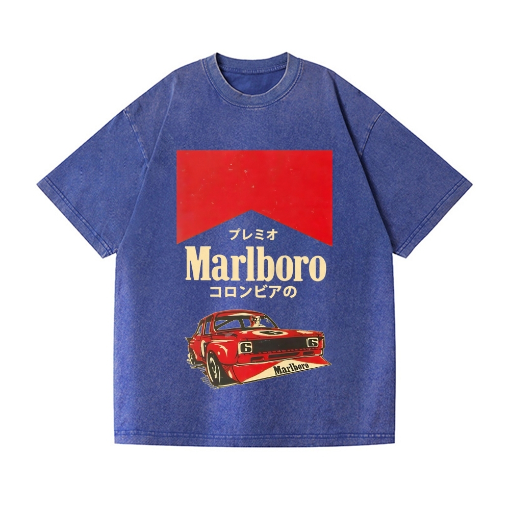 Marlboro Racing Car Vintage Wash Japanese Design T-Shirt