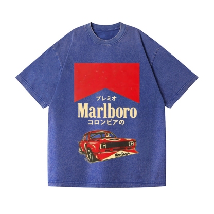 Marlboro Racing Car Vintage Wash Japanese Design T-Shirt