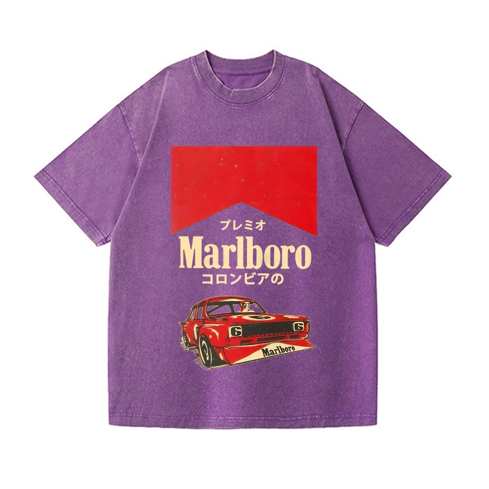 Marlboro Racing Car Vintage Wash Japanese Design T-Shirt