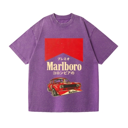 Marlboro Racing Car Vintage Wash Japanese Design T-Shirt
