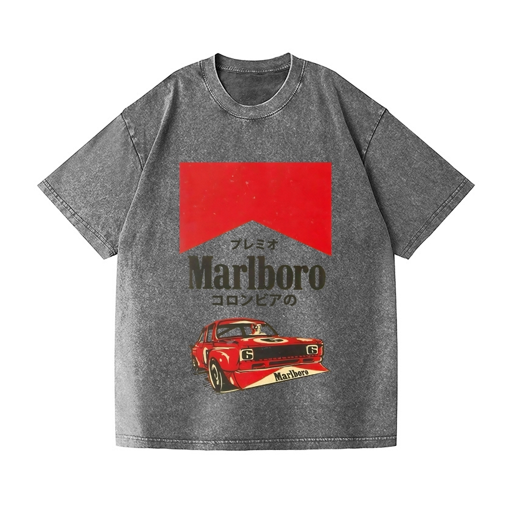 Marlboro Racing Car Vintage Wash Japanese Design T-Shirt