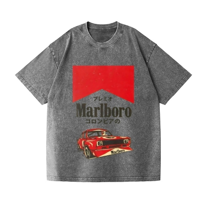Marlboro Racing Car Vintage Wash Japanese Design T-Shirt
