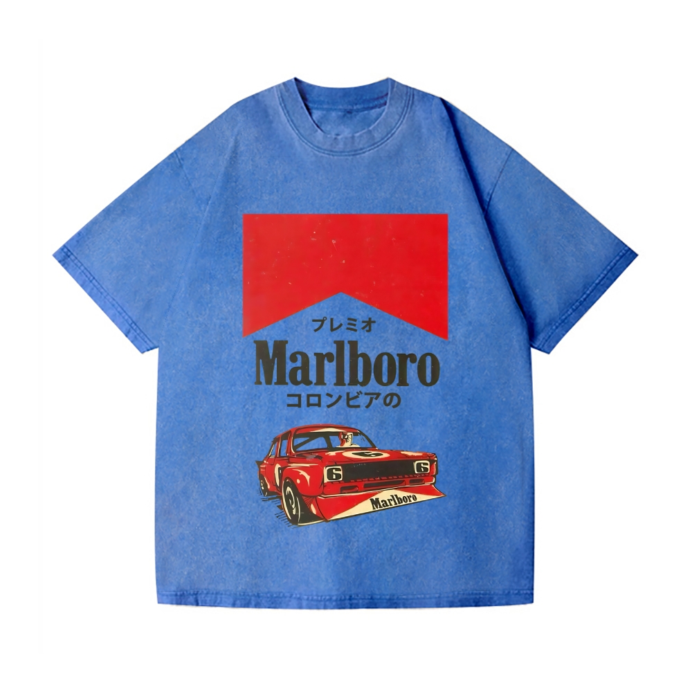 Marlboro Racing Car Vintage Wash Japanese Design T-Shirt