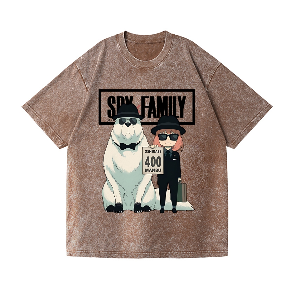 Spy Family Vintage Wash Japanese Design T-Shirt