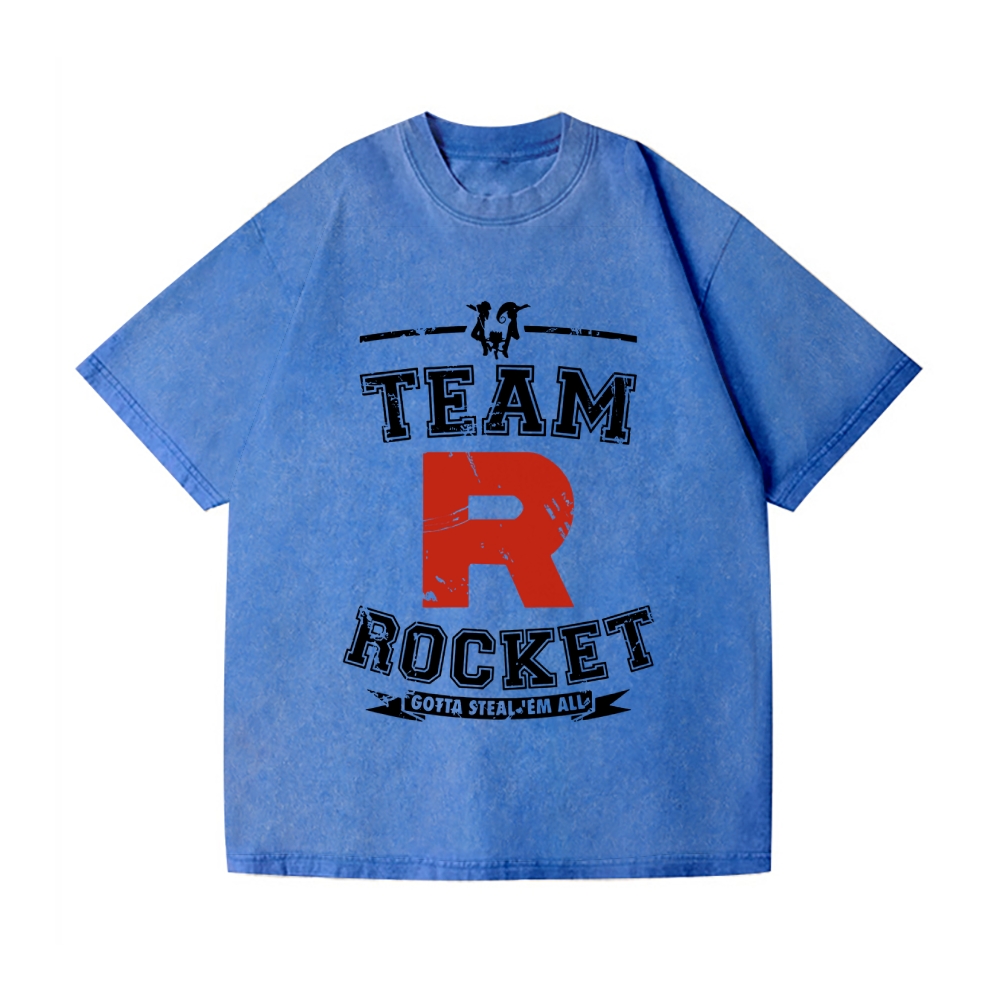 Team Rocket Vintage Wash Japanese Design T-Shirt