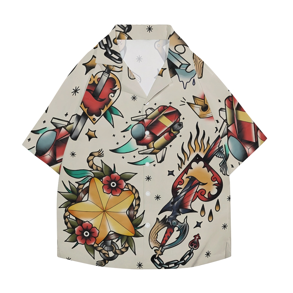 Kingdom Hearts Japanese Style Camp Shirt