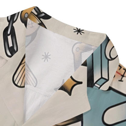 Kingdom Hearts Japanese Style Camp Shirt