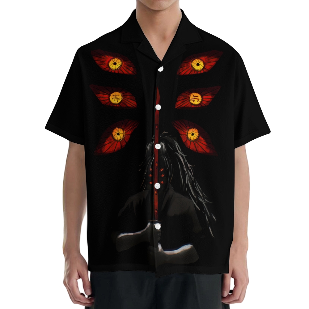 Demon Slayer Kokushibo Japanese Style Camp Shirt