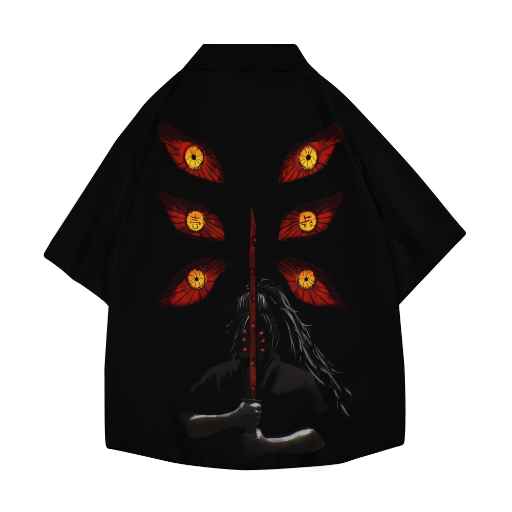 Demon Slayer Kokushibo Japanese Style Camp Shirt