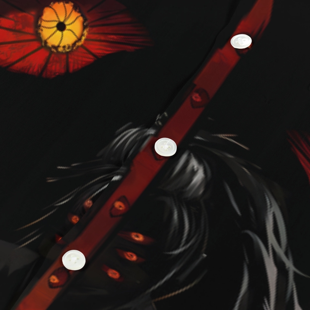 Demon Slayer Kokushibo Japanese Style Camp Shirt