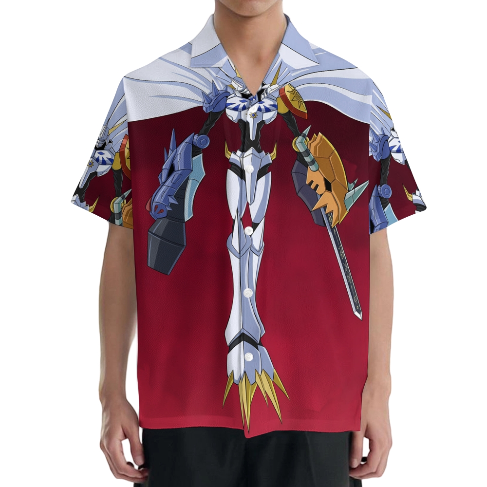Digimon Omegamon Japanese Style Camp Shirt
