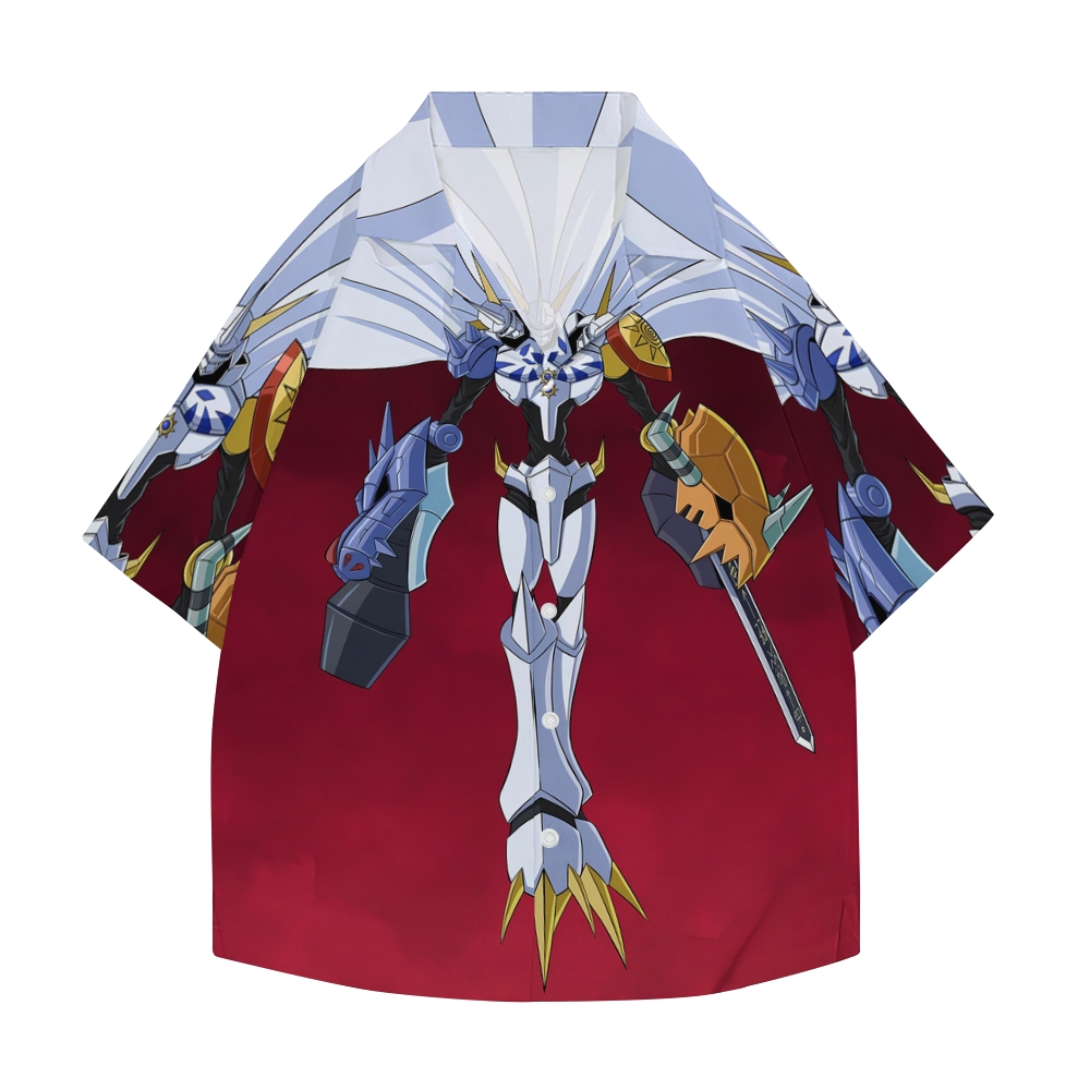 Digimon Omegamon Japanese Style Camp Shirt