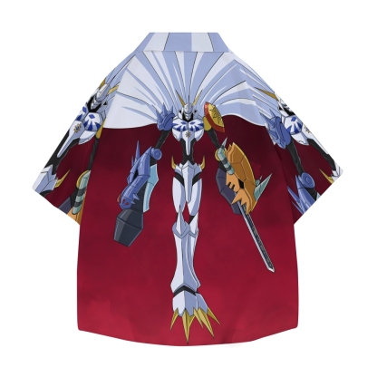 Digimon Omegamon Japanese Style Camp Shirt