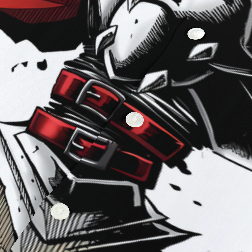 Dukemon Digimon Japanese Style Camp Shirt