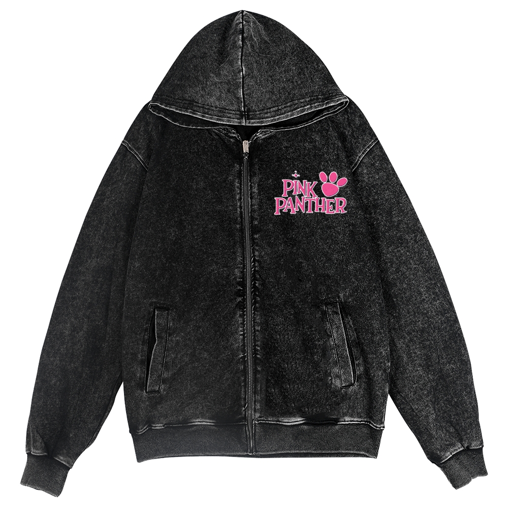 Pink Panther Vintage Wash Zip Hoodie