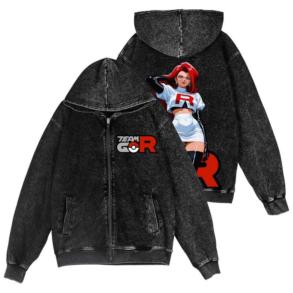 Rocket Girl Vintage Wash Zip Hoodie