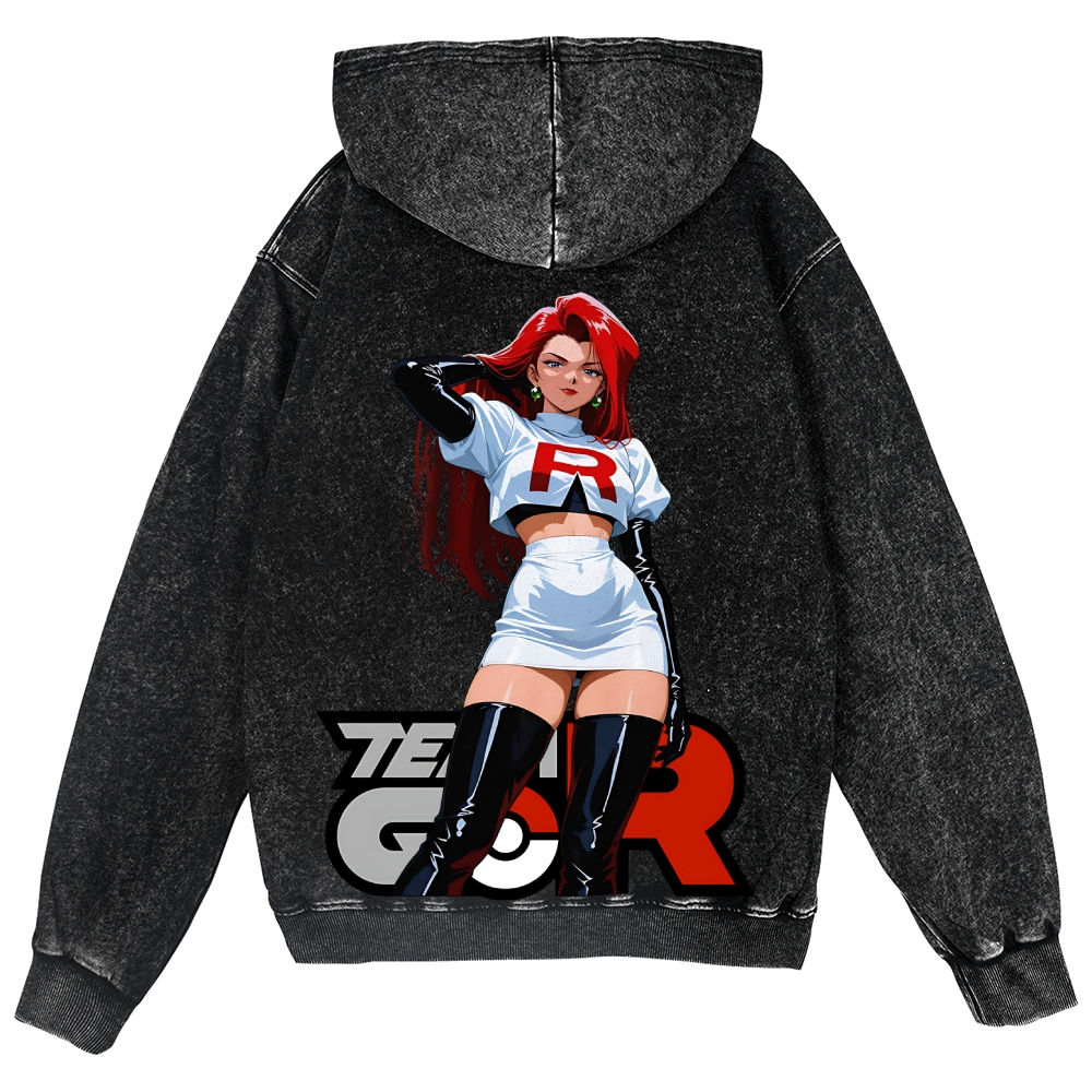 Rocket Girl Vintage Wash Zip Hoodie
