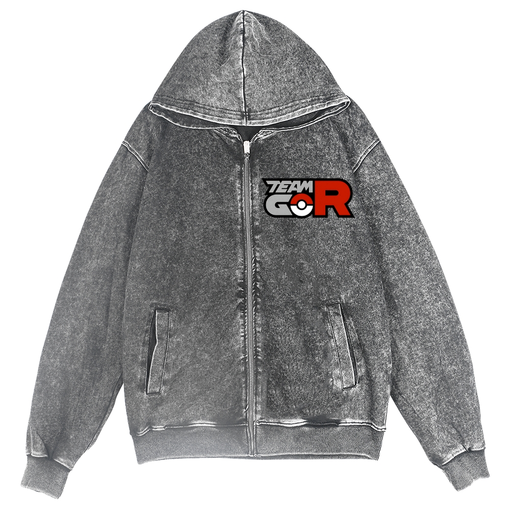 Rocket Girl Vintage Wash Zip Hoodie