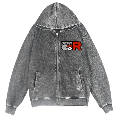 Rocket Girl Vintage Wash Zip Hoodie