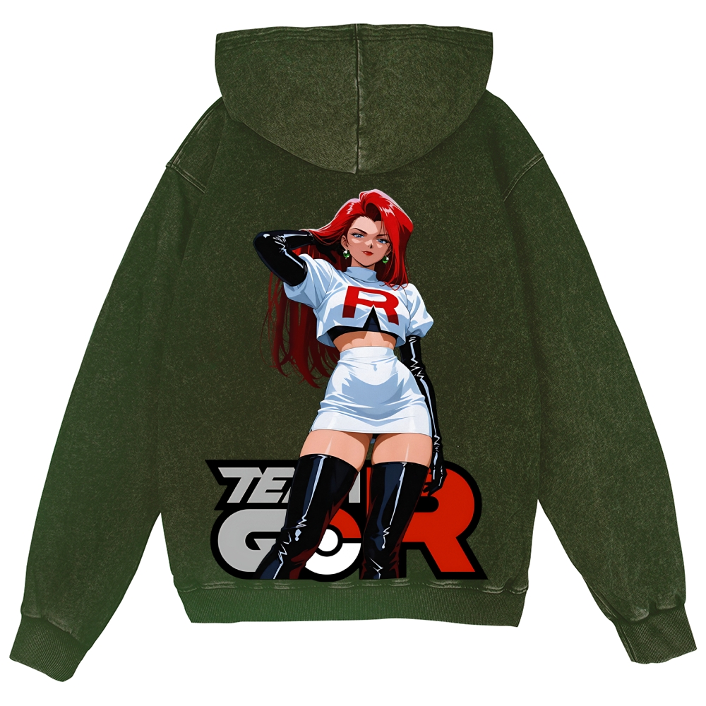 Rocket Girl Vintage Wash Zip Hoodie