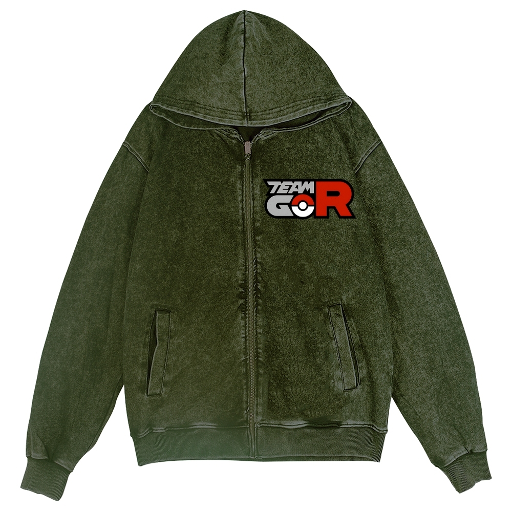 Rocket Girl Vintage Wash Zip Hoodie