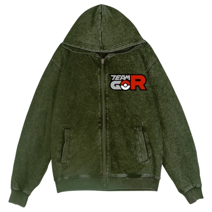 Rocket Girl Vintage Wash Zip Hoodie