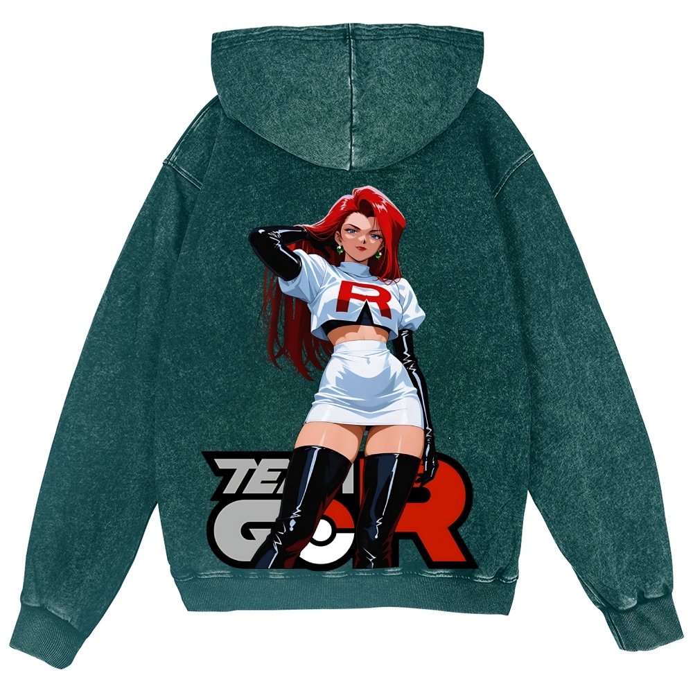 Rocket Girl Vintage Wash Zip Hoodie