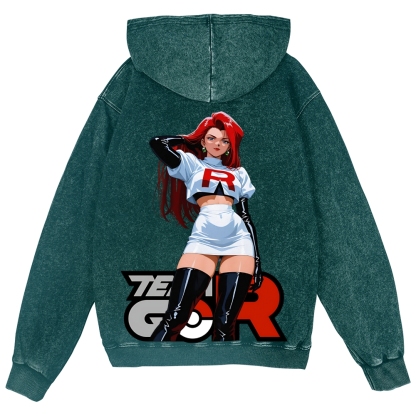 Rocket Girl Vintage Wash Zip Hoodie