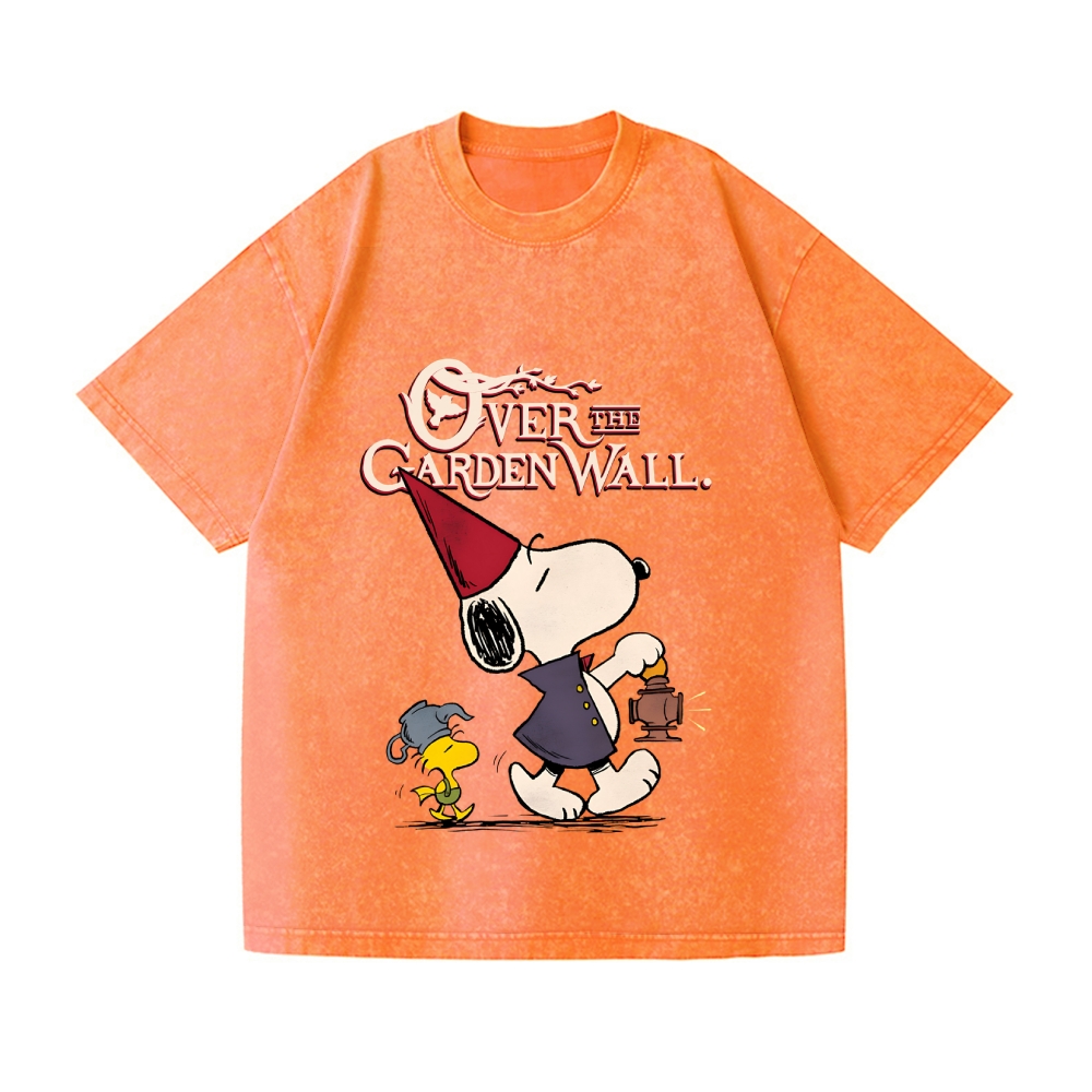 Over the Garden Wall Peanuts Dog Vintage Wash Japanese Design T-Shirt