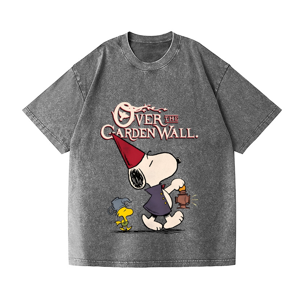 Over the Garden Wall Peanuts Dog Vintage Wash Japanese Design T-Shirt