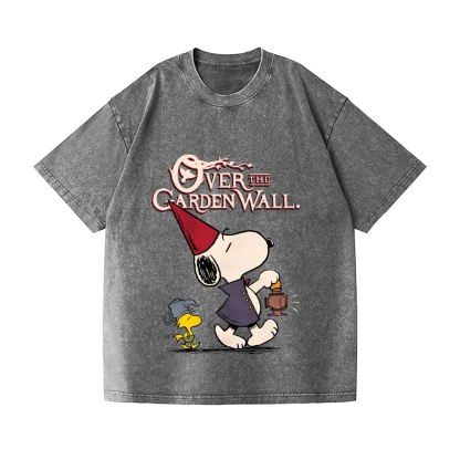 Over the Garden Wall Peanuts Dog Vintage Wash Japanese Design T-Shirt