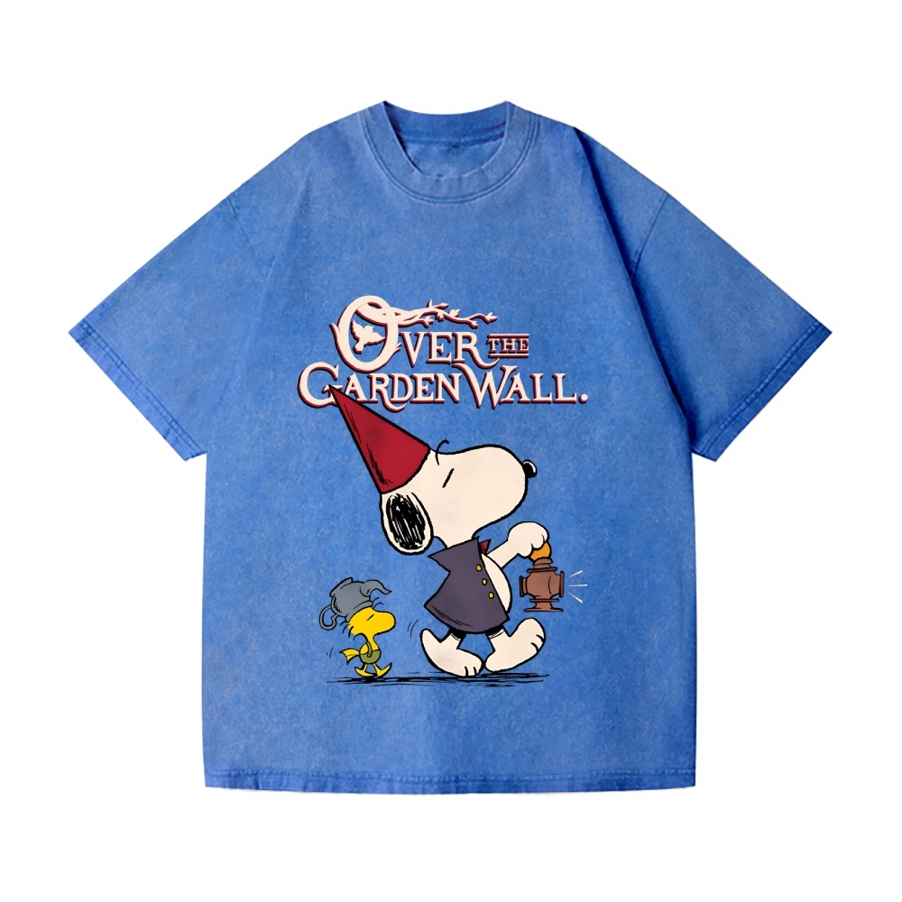 Over the Garden Wall Peanuts Dog Vintage Wash Japanese Design T-Shirt