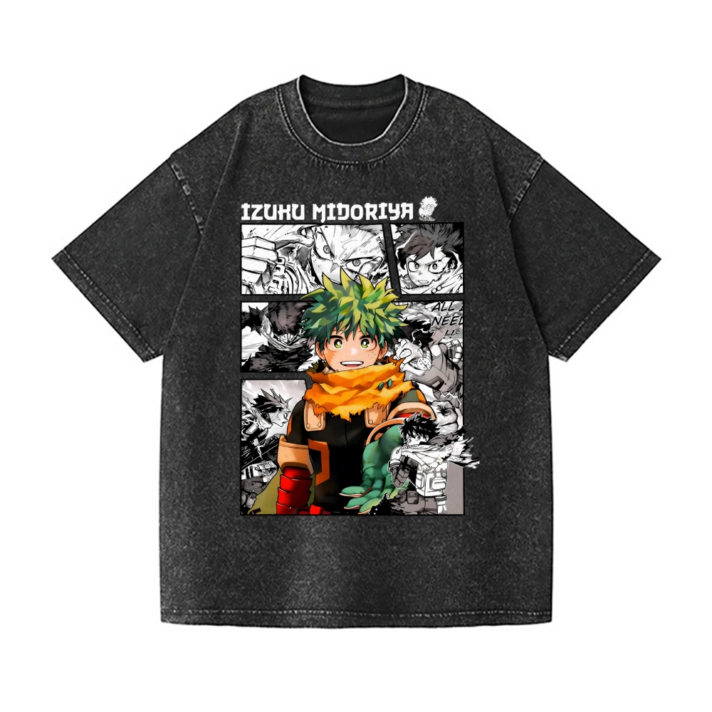 My Hero Academia Vintage Wash Japanese Design T-Shirt