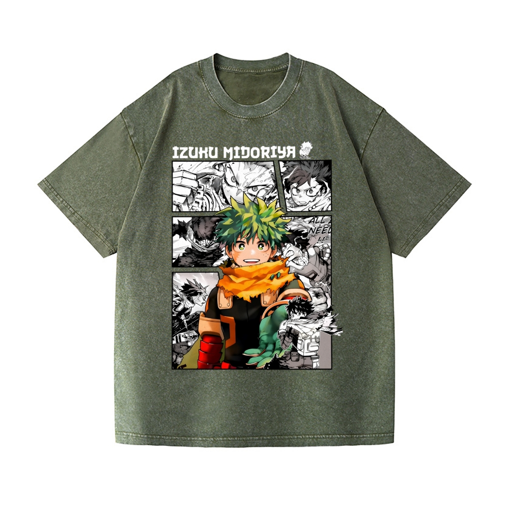 My Hero Academia Vintage Wash Japanese Design T-Shirt